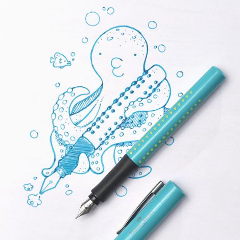 Pióro Wieczne Faber-Castell Grip 2010, Turkusowe M - 5